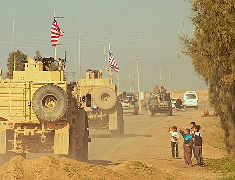 US troops convoy in Syria