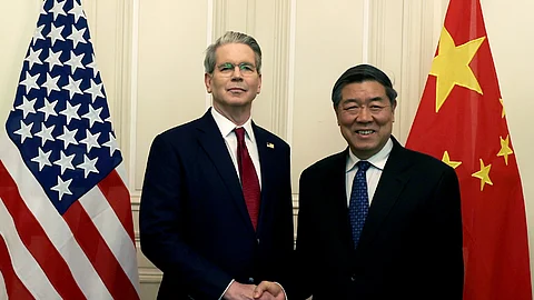 U.S. Treasury Secretary Scott Bessent and Chinese Vice Premier He Lifeng