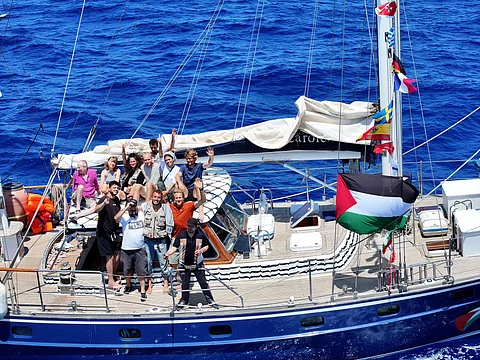 On June 1, the Madleen left Catania, Sicily, to deliver aid to Gaza, where over 54,000 have been killed in Israeli airstrikes.