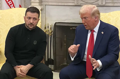 Ukrainian President Volodymyr Zelensky and U.S. President Donald Trump