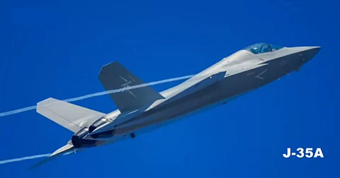J-35A flying at Zhuhai Airshow 2024