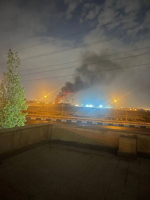Image of Israeli Airstrike in Iranian capital Tehran