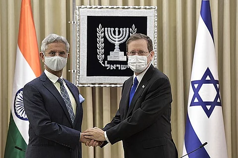 Isaac Herzog meet Indian foreign minister Jaishankar.