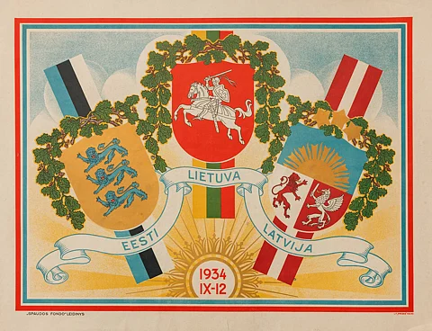 Poster "Estonia, Lithuania, Latvia", 1934