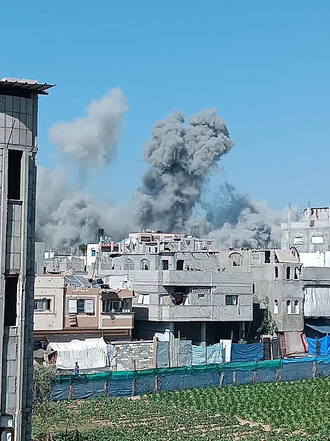 Israeli airstrikes on Gaza, on 15 June, 2025.