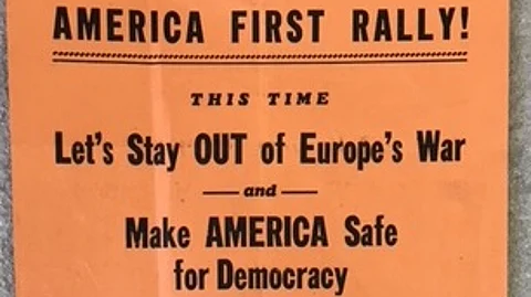 Flier for America First rally, April 4th 1941