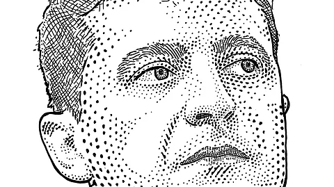 An illustration of Ukrainian President Volodymyr Zelensky