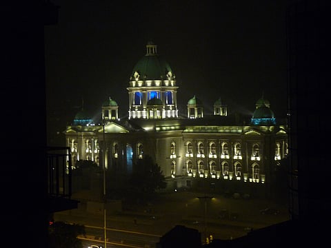Serbian Parliament building, (For illustrative purposes)