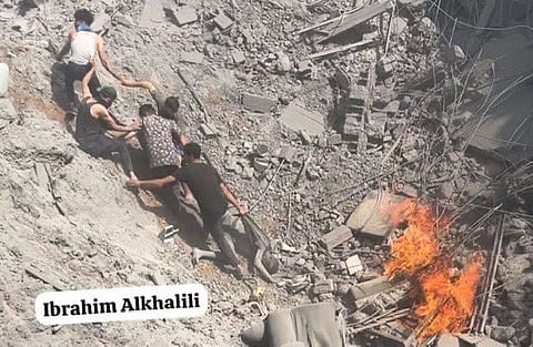 Devastating scenes from the aftermath of an Israeli airstrike that struck the Bustan family home in Gaza.