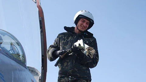 Lieutenant Colonel Maksym Ustymenko, a Ukrainian pilot born in 1993, killed on June 29, 2025, while flying an F-16.