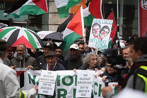 Palestine demonstration central London.