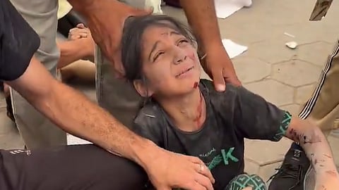 A child injured by an Israeli strike on a home in Al-Zaytoun, east of Gaza City, 5 July, 2025.