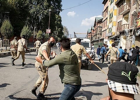 Indian police attack on mourning ceremony of Muharram in Kashmir- September 2017.
