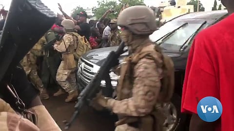 Streets of Bamako during the 2020 Malian coup d'état.