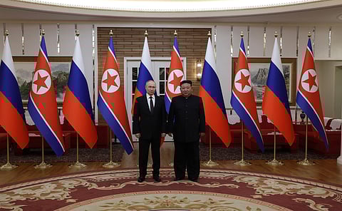 Vladimir Putin and Kim Jong Un, June 2024.