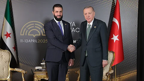 Recep Tayyip Erdoğan and Ahmed al-Sharaa, April 2025