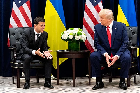 President Donald J. Trump participates in a bilateral meeting with Ukraine President Volodymyr Zelensky Wednesday,