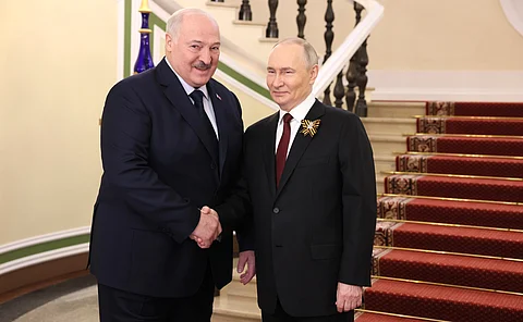 President of Russia Vladimir Putin and President of Belarus Alexander Lukashenko, 9 May 2025
