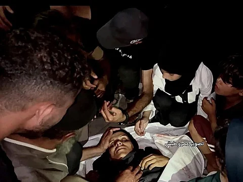 40 year old Maria Sheikh Al-Eid, a mother of seven, who was shot in the head by Israeli forces while seeking aid in Western Rafah.