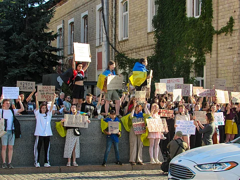 Anti-corruption protest in Kharkov 24 July 2025