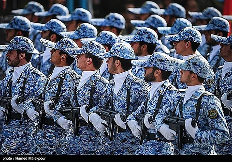 This photo was taken at the Islamic Republic of Iran Army Day parade, 2018, held at the mausoleum of Imam Khomeini south of Tehran.