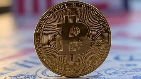 Bitcoin logo illustration.