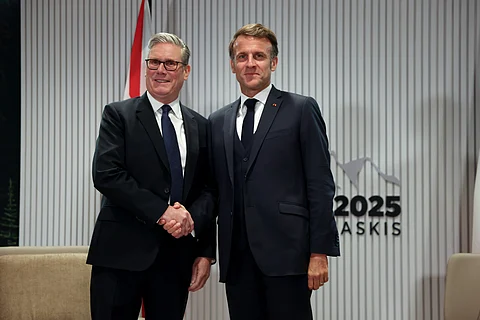 British Prime Minister Keir Starmer and French President Emmanuel Macron