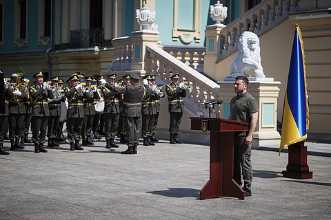 President Volodymyr Zelenskyy meeting with Ukraine's Air Force,August 2025.