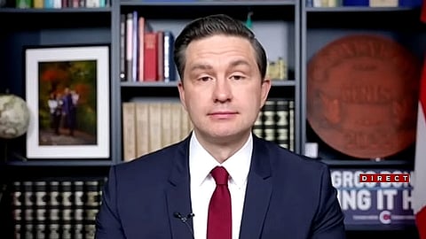 Pierre Poilievre during an interview with TVA Nouvelles, June 2024.