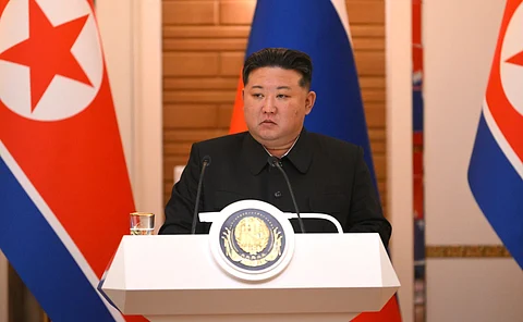 North Korean leader Kim Jong Un during the Russian-Korean negotiations in June 2024.