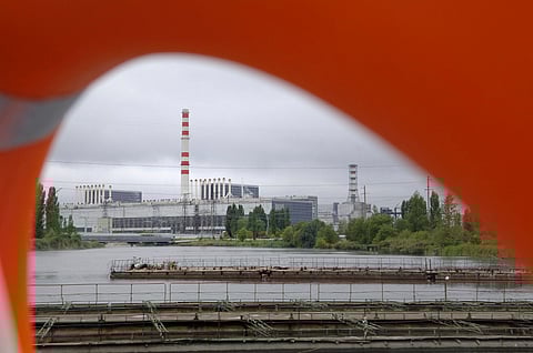 A view of Kursk Nuclear Power Plant's power-generating units in the town of Kurchatov, 12 September 2008.