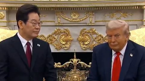 President Donald J. Trump meeting South Korean President Lee Jae Myung at the White House.