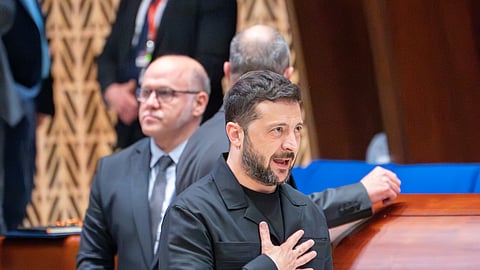 Ukrainian President Volodymyr Zelensky's visit to the Council of Europe in Strasbourg in June 2025.