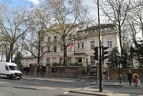 The Russian Embassy in the United Kingdom.