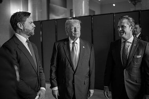President Donald Trump, Vice President JD Vance, and Defense Secretary Pete Hegseth.