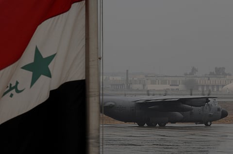 U.S. Air Force C-130 Hercules a Sather Air Base, Iraq, 2008.