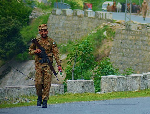 Pakistani soldier in Kashmir.