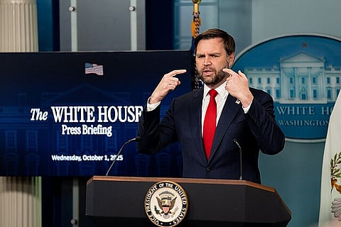 VP Vance takes questions on the Schumer Shutdown at the White House Press Briefing
