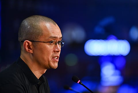 Changpeng Zhao, Co-Founder & CEO, Binance, at Media Village during day one of Web Summit 2022 at the Altice Arena in Lisbon, Portugal.