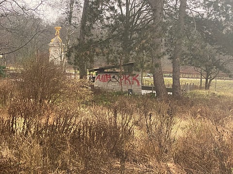 Kurdistan Workers' Party (PKK) graffiti, along with the Communist and Antifa graffiti, in Berlin, Germany, 2022.