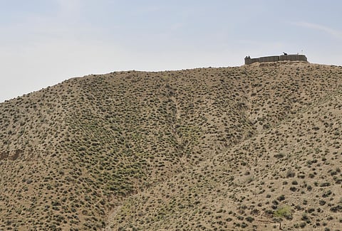 Afghan border post along the border with Pakistan.