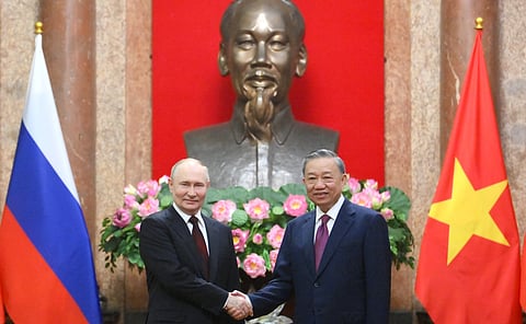 Russian President Vladimir Putin and President of Vietnam To Lam