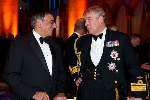 Andrew Mountbatten Windsor and and Leon E. Panetta in 2011.