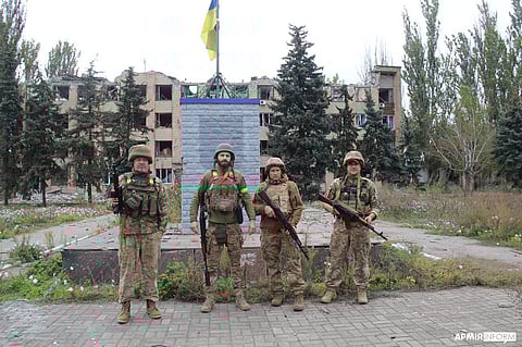 Ukrainian soldiers, Kherson Oblast, 2022.