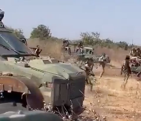 RSF attack on Babnusa in Sudan's West Kordofan on November 16, 2025.