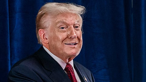 President Donald Trump participates in an interview with Fox News’ Bret Baier in the Chapel Room of the Kaseya Center in Miami, Florida, Wednesday, November 5, 2025.