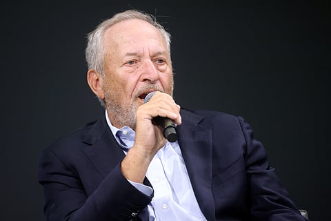 Former U.S. Treasury Secretary Larry Summers speaking at the 2025 Dialogues for Democracy at the Rob and Melani Walton Center for Planetary Health in Tempe, Arizona.
