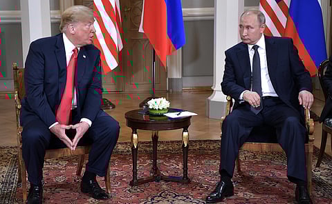 U.S. President Donald Trump and Russian President Vladimir Putin, 2018.