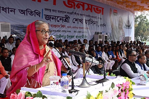 Sheikh Hasina in Gopalganj Kotalipara, 2023.
