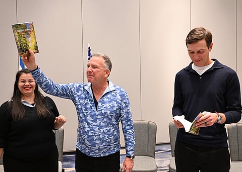 Steve Witkoff and Jared Kushner in Jerusalem, October.